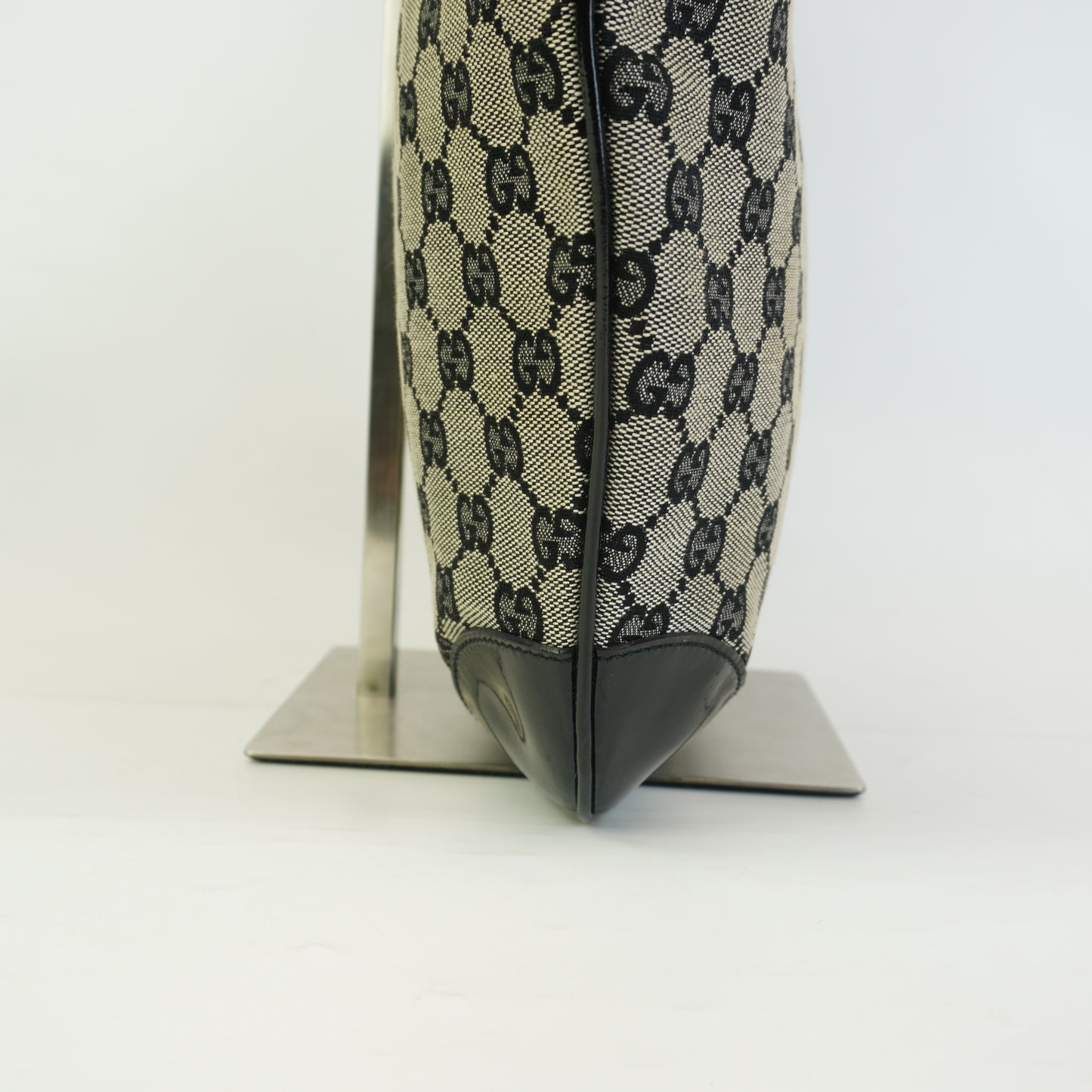 Gucci GG Canvas Half Moon Hobo Bag  Medium GHW