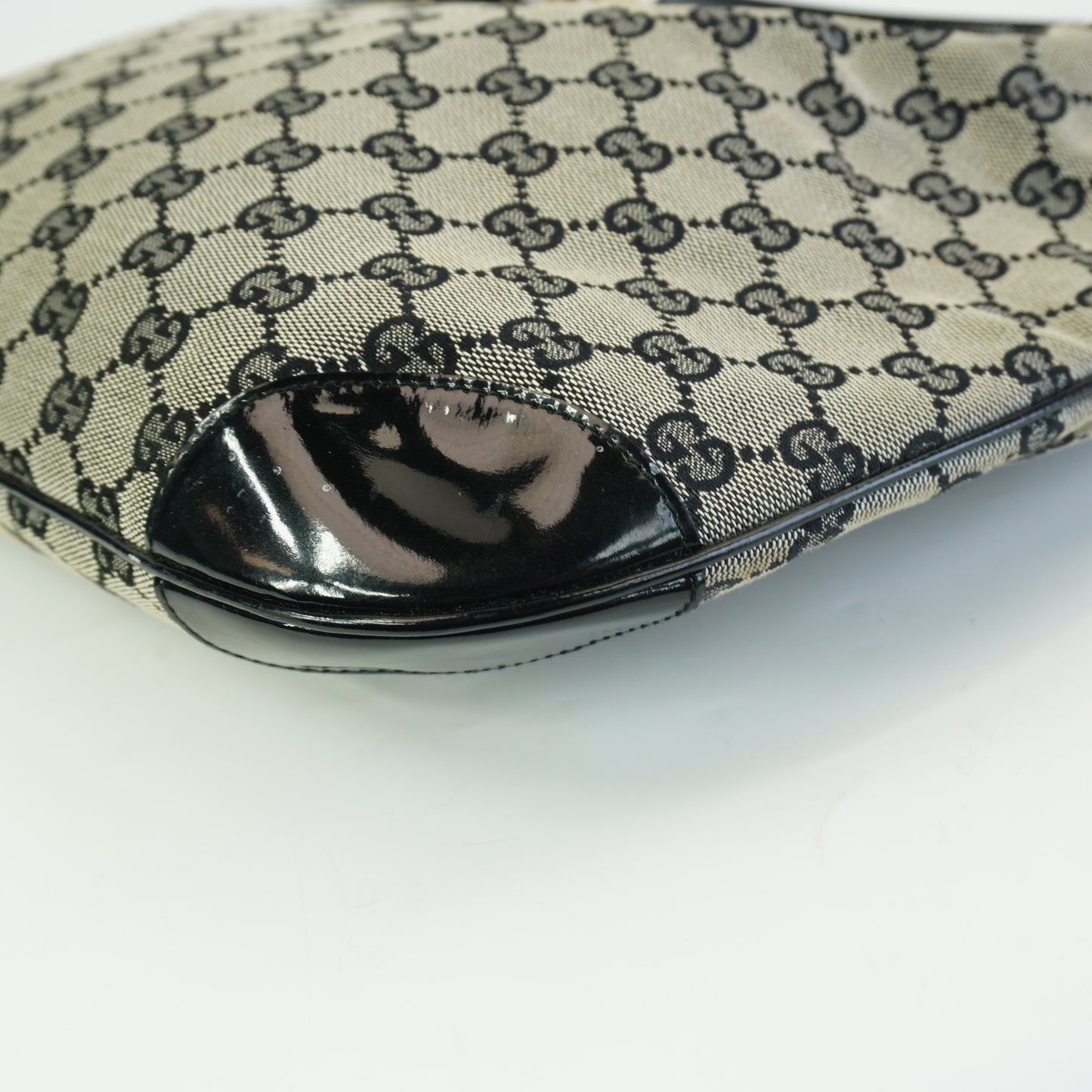 Gucci GG Canvas Half Moon Hobo Bag  Medium GHW