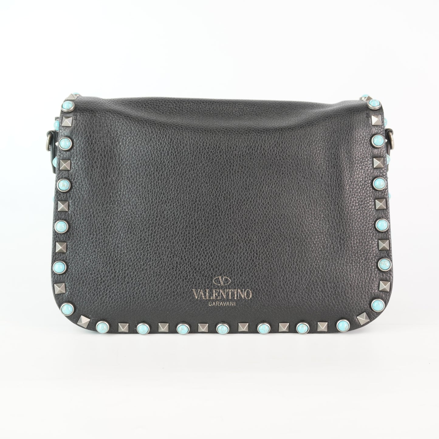 Valentino Rockstud Rolling Shoulder Bag SHW Medium