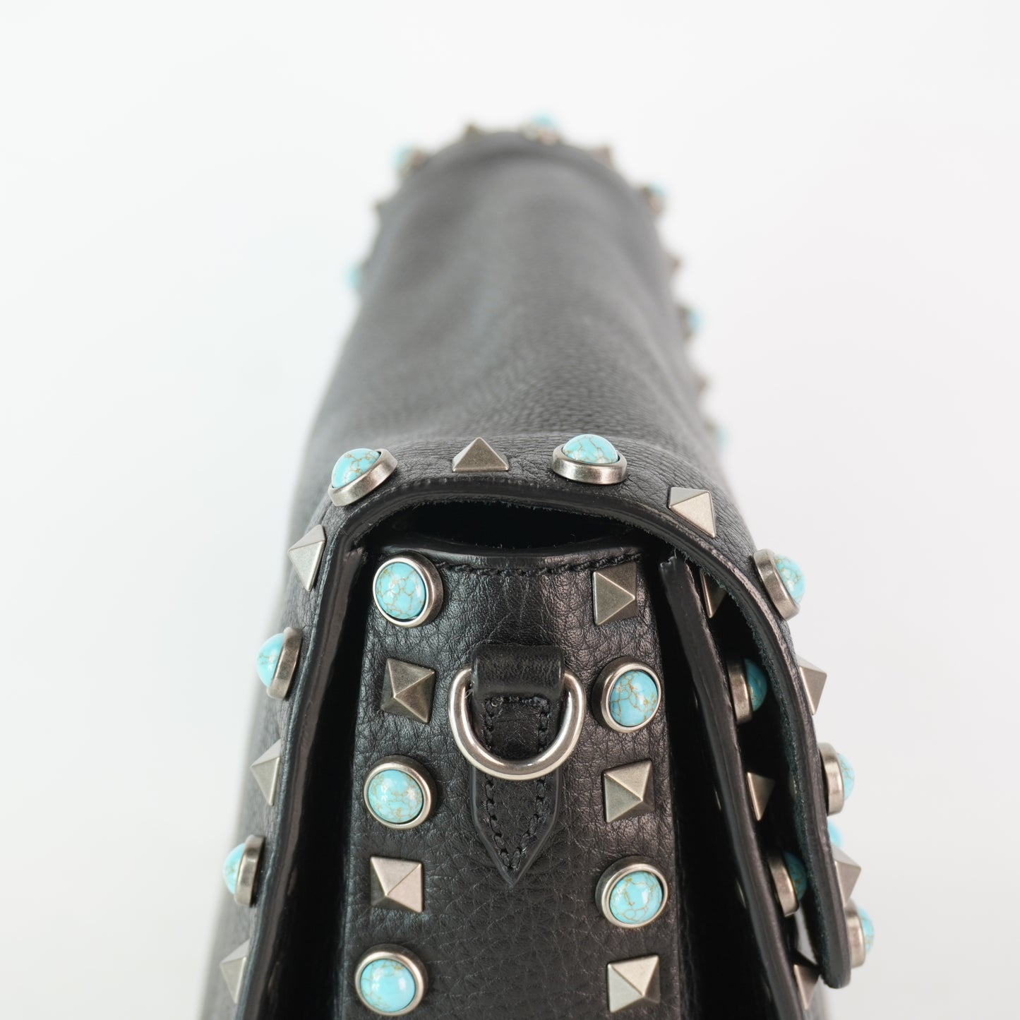Valentino Rockstud Rolling Shoulder Bag SHW Medium
