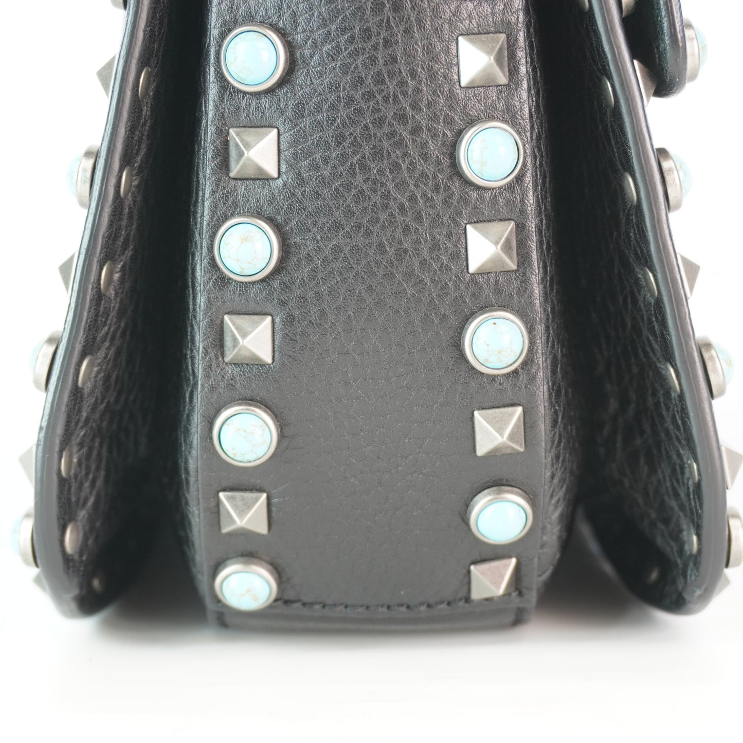 Valentino Rockstud Rolling Shoulder Bag SHW Medium