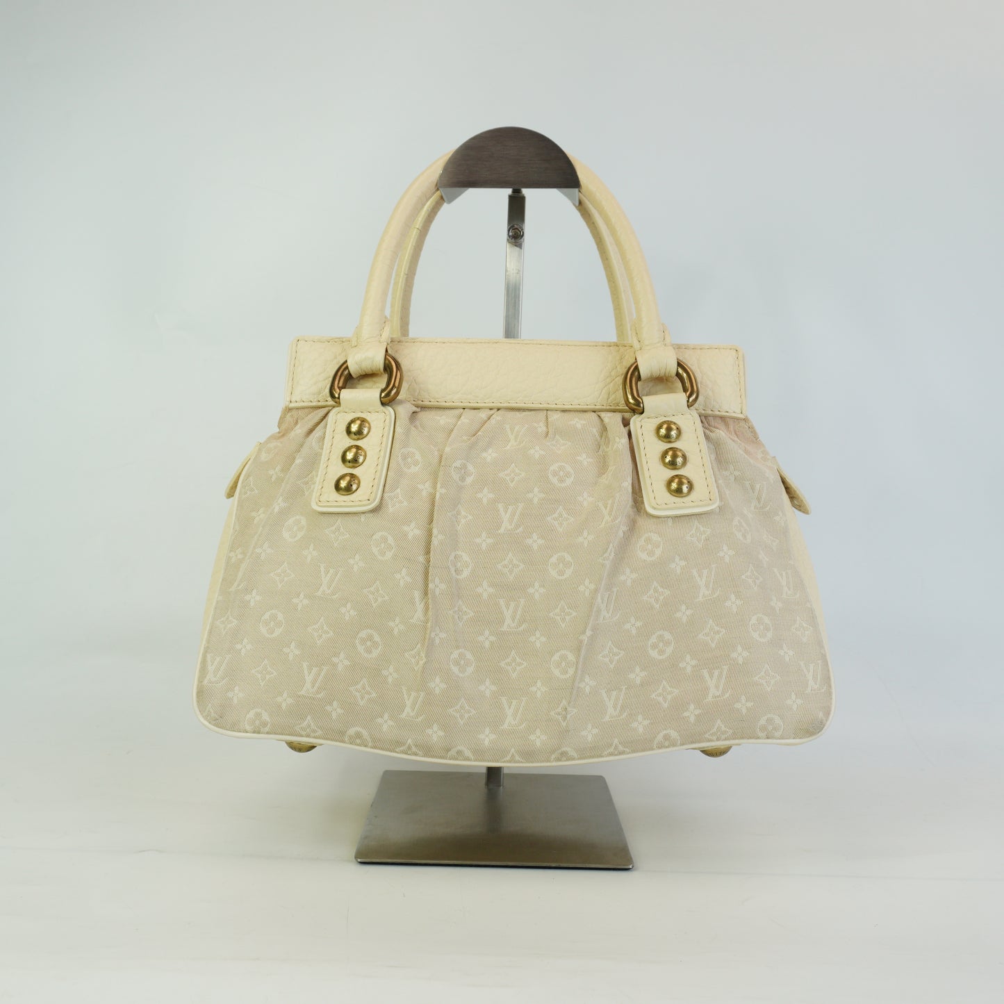 Louis Vuitton	Mini Lin Monogram Canvas Beige/White  Medium GHW