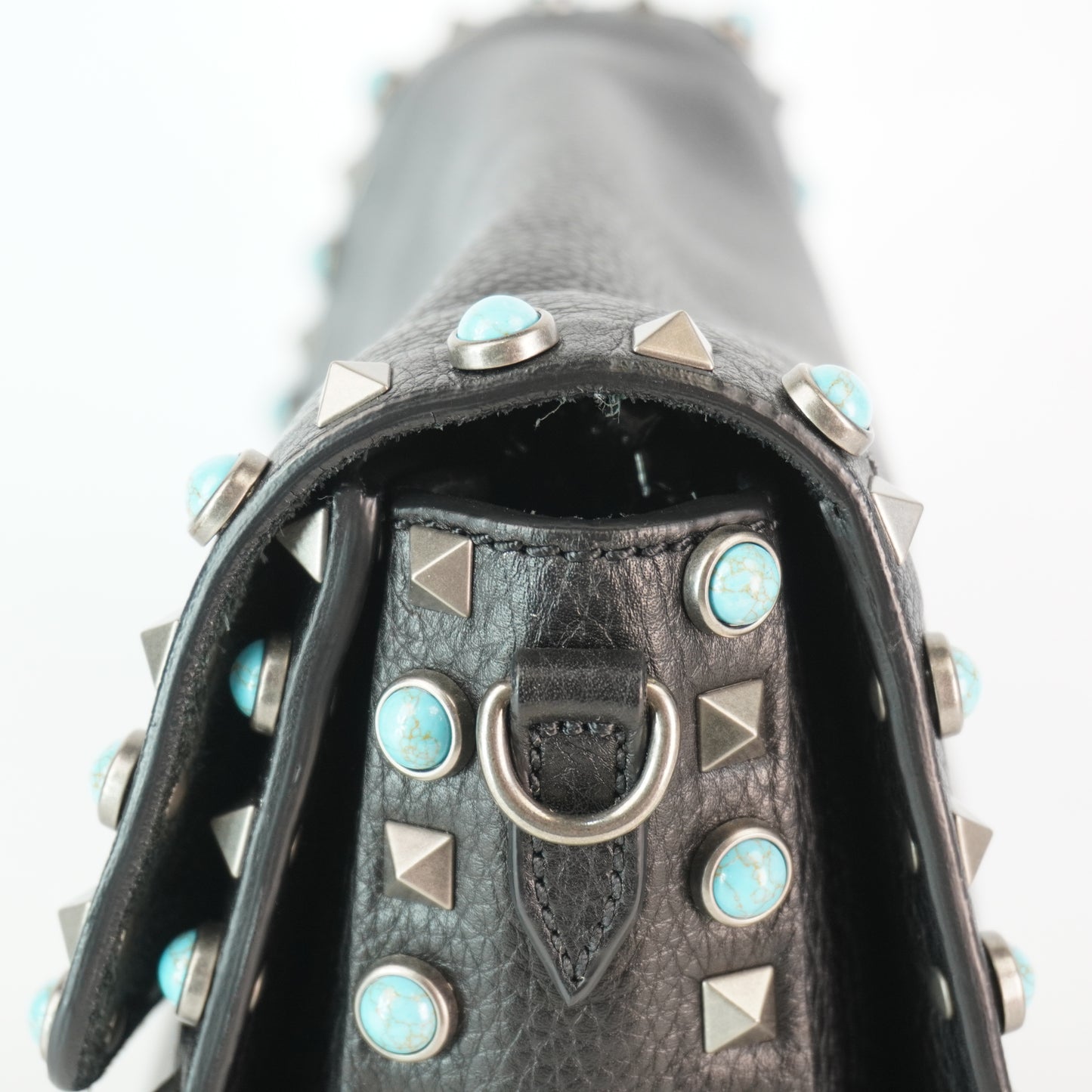 Valentino Rockstud Rolling Shoulder Bag SHW Medium