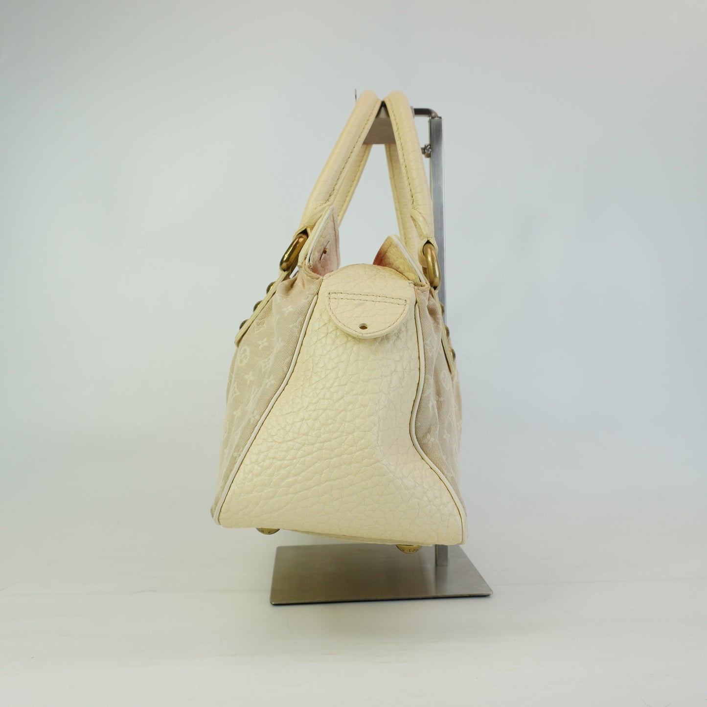 Louis Vuitton	Mini Lin Monogram Canvas Beige/White  Medium GHW