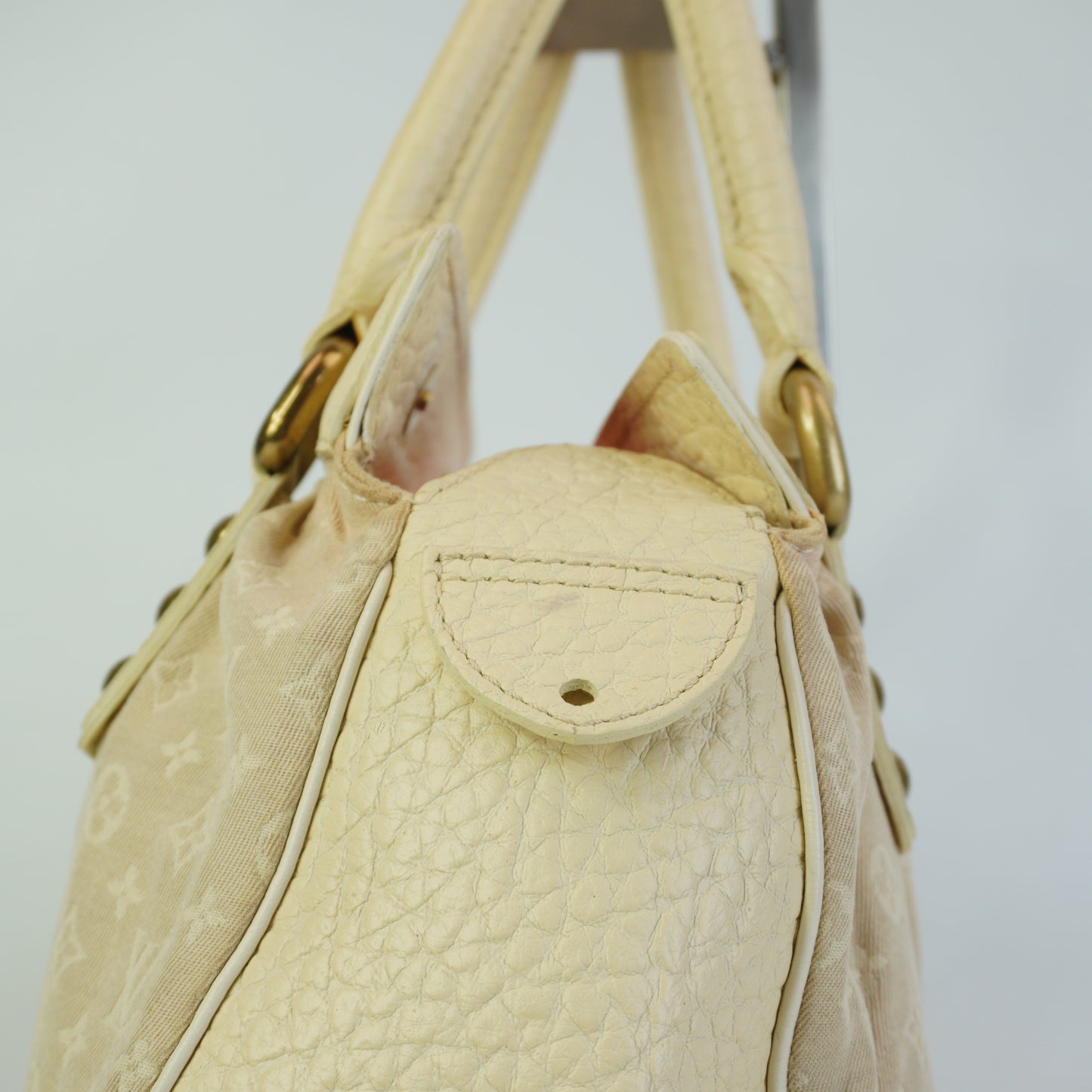 Louis Vuitton	Mini Lin Monogram Canvas Beige/White  Medium GHW