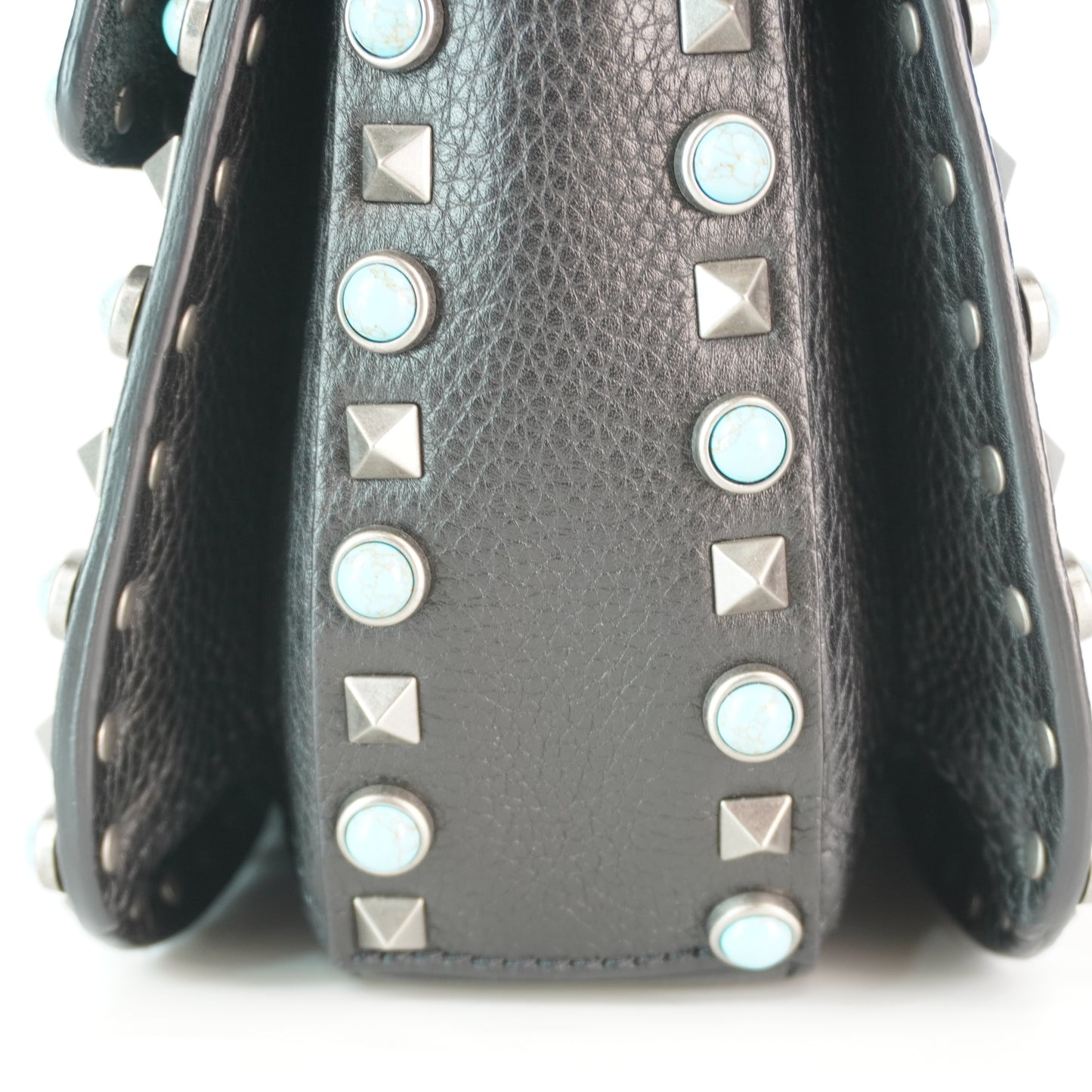 Valentino Rockstud Rolling Shoulder Bag SHW Medium