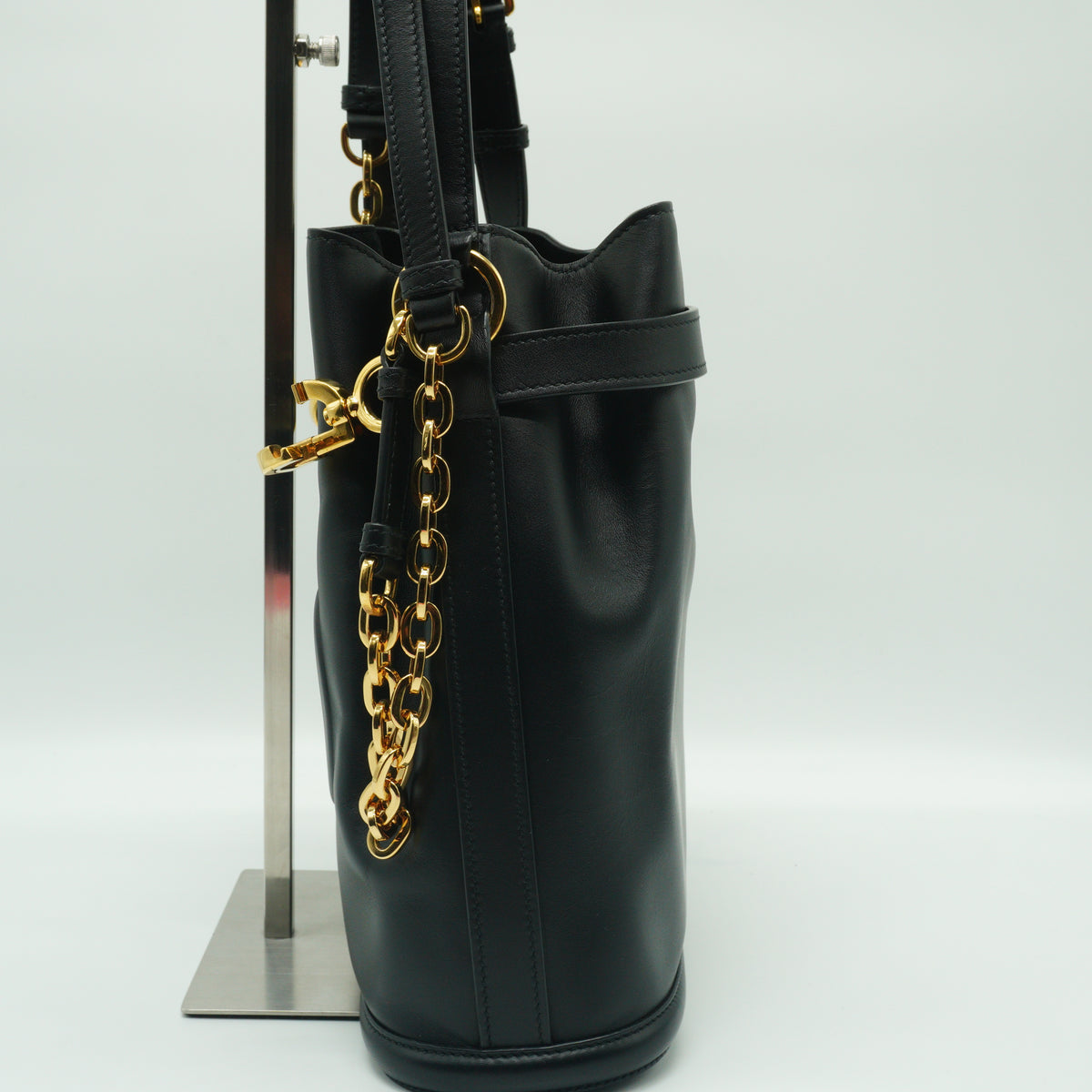 Dior Bucket Bag Small Calfskin Black GHW
