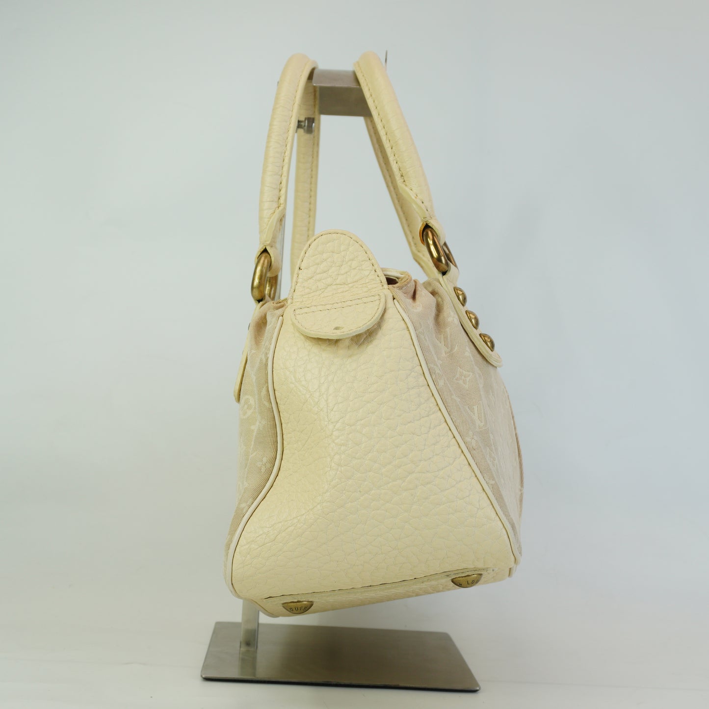 Louis Vuitton	Mini Lin Monogram Canvas Beige/White  Medium GHW