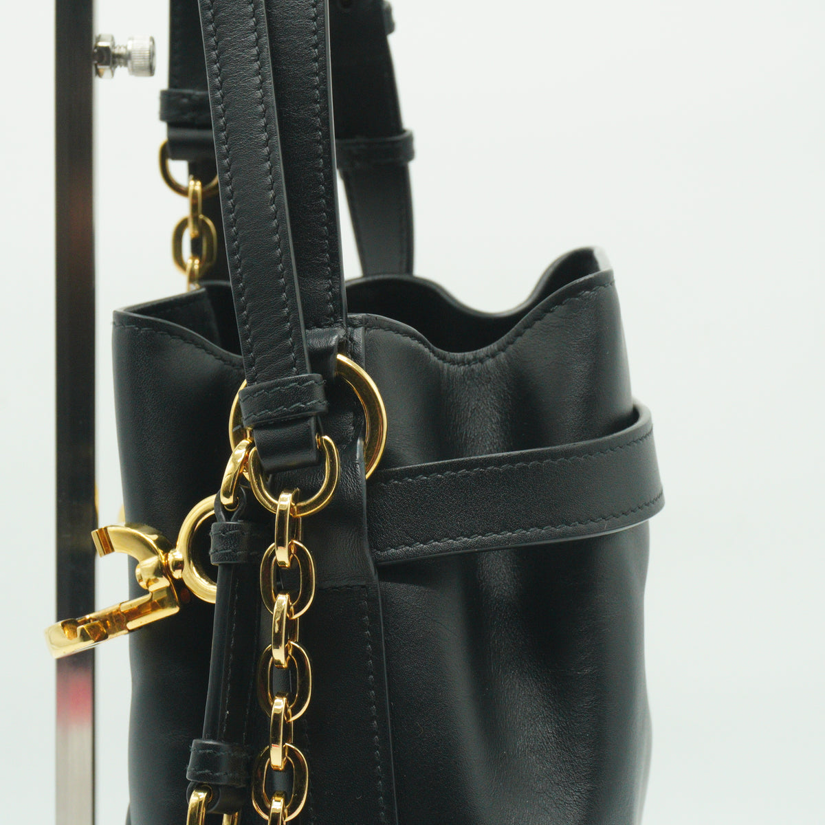 Dior Bucket Bag Small Calfskin Black GHW