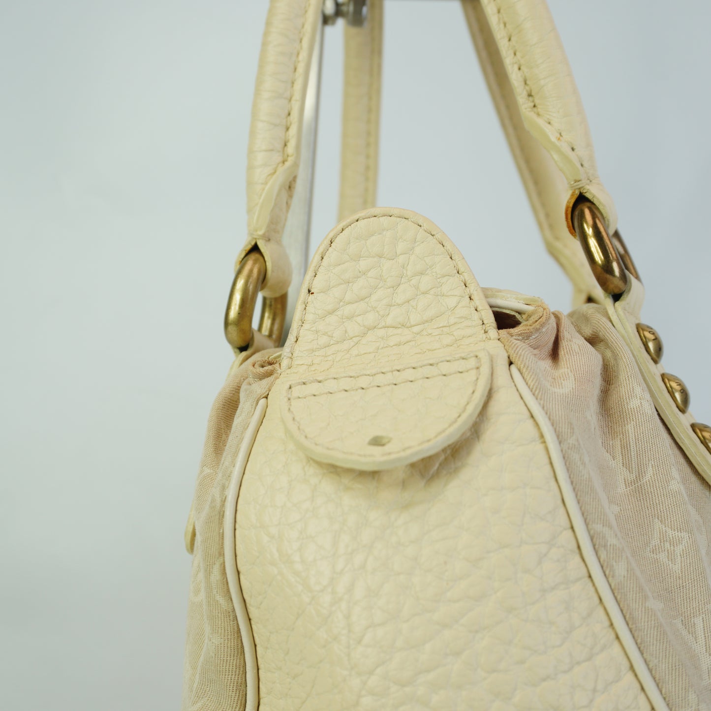 Louis Vuitton	Mini Lin Monogram Canvas Beige/White  Medium GHW