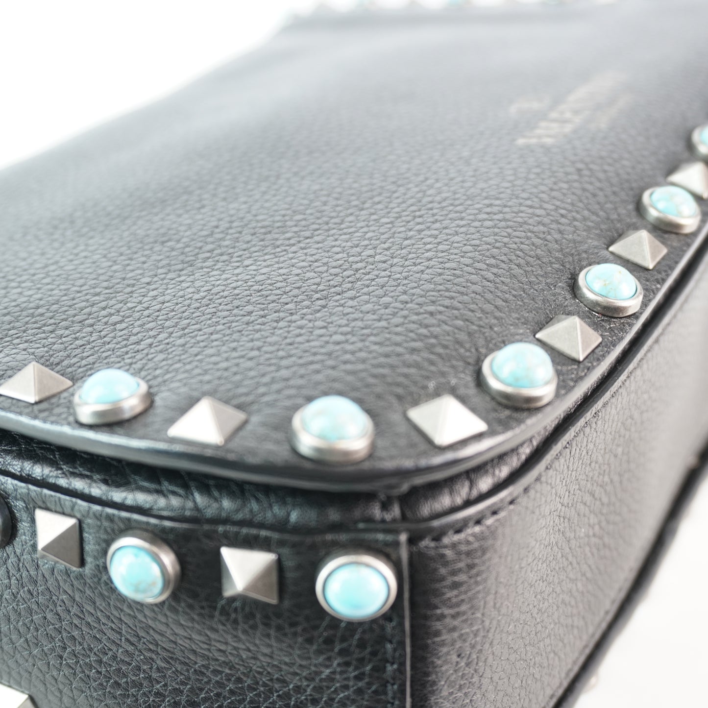 Valentino Rockstud Rolling Shoulder Bag SHW Medium