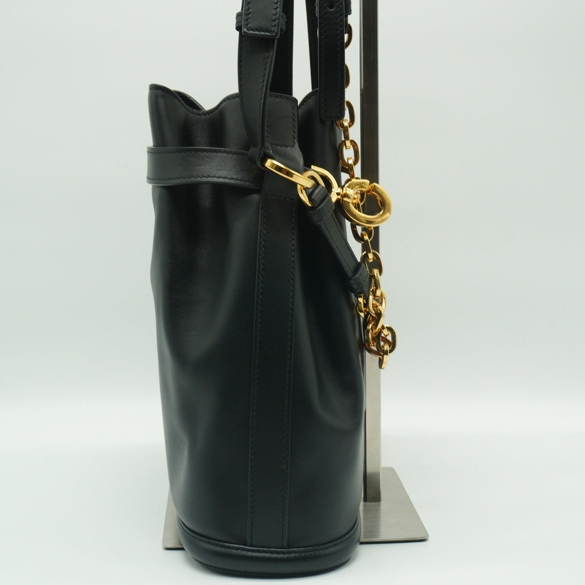 Dior Bucket Bag Small Calfskin Black GHW