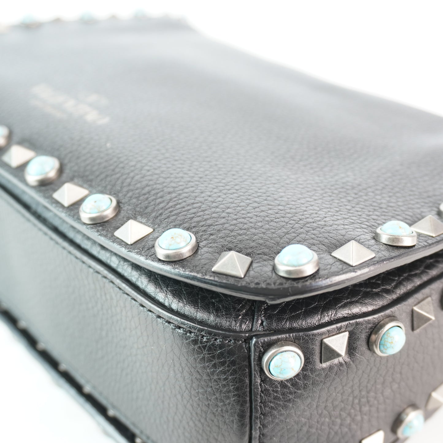 Valentino Rockstud Rolling Shoulder Bag SHW Medium