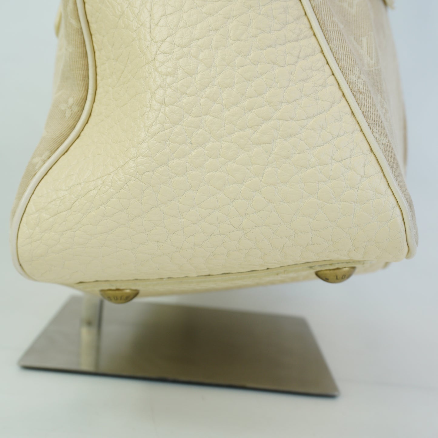 Louis Vuitton	Mini Lin Monogram Canvas Beige/White  Medium GHW