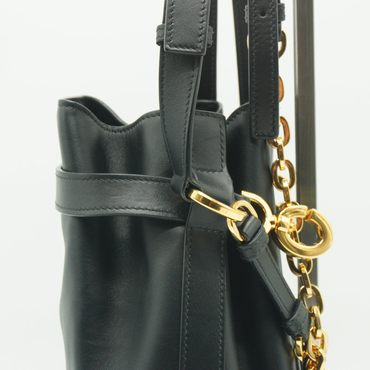 Dior Bucket Bag Small Calfskin Black GHW