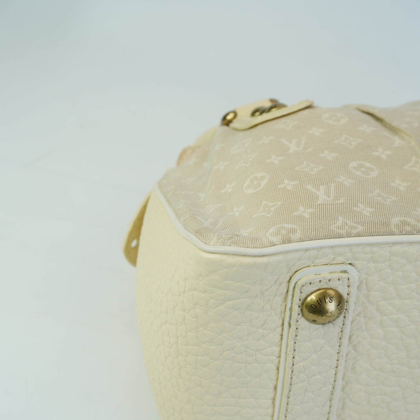 Louis Vuitton	Mini Lin Monogram Canvas Beige/White  Medium GHW