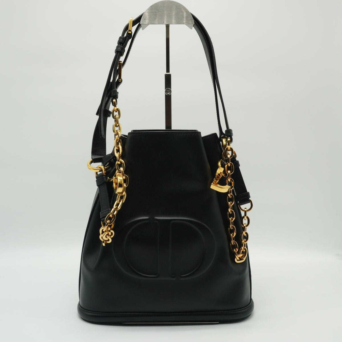 Dior Bucket Bag Small Calfskin Black GHW