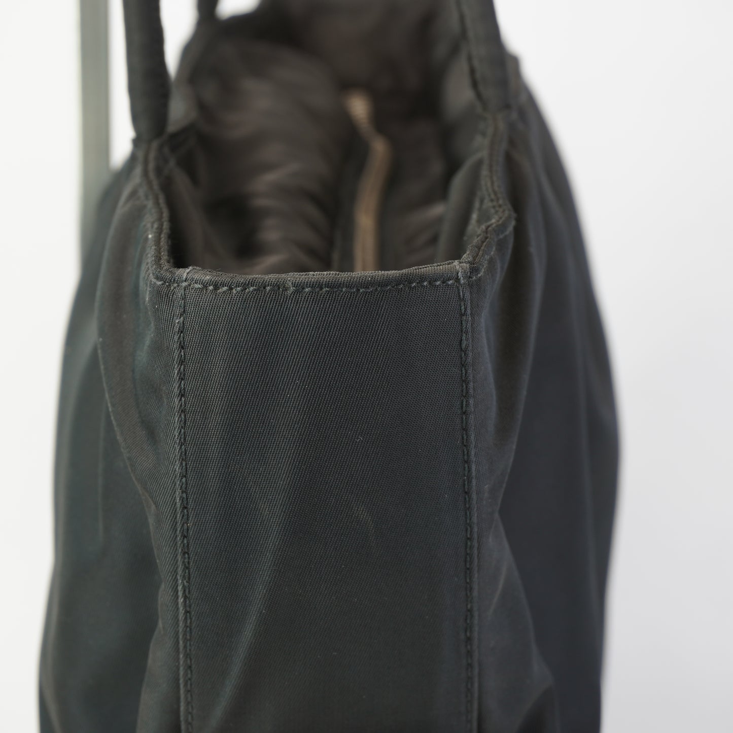 Prada Tessuto Nylon Leather Corner