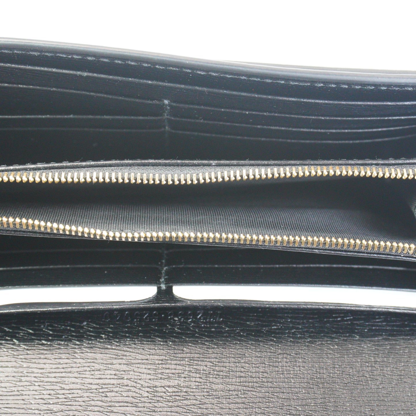 Gucci Script Leather Continental Wallet GHW