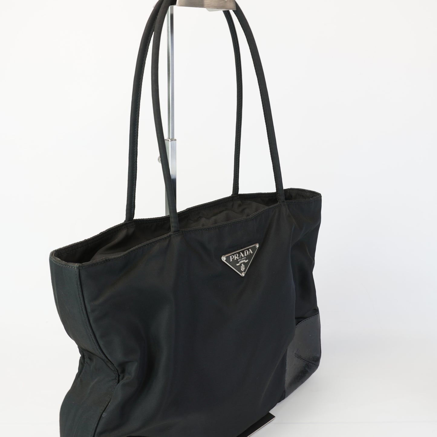 Prada Tessuto Nylon Leather Corner