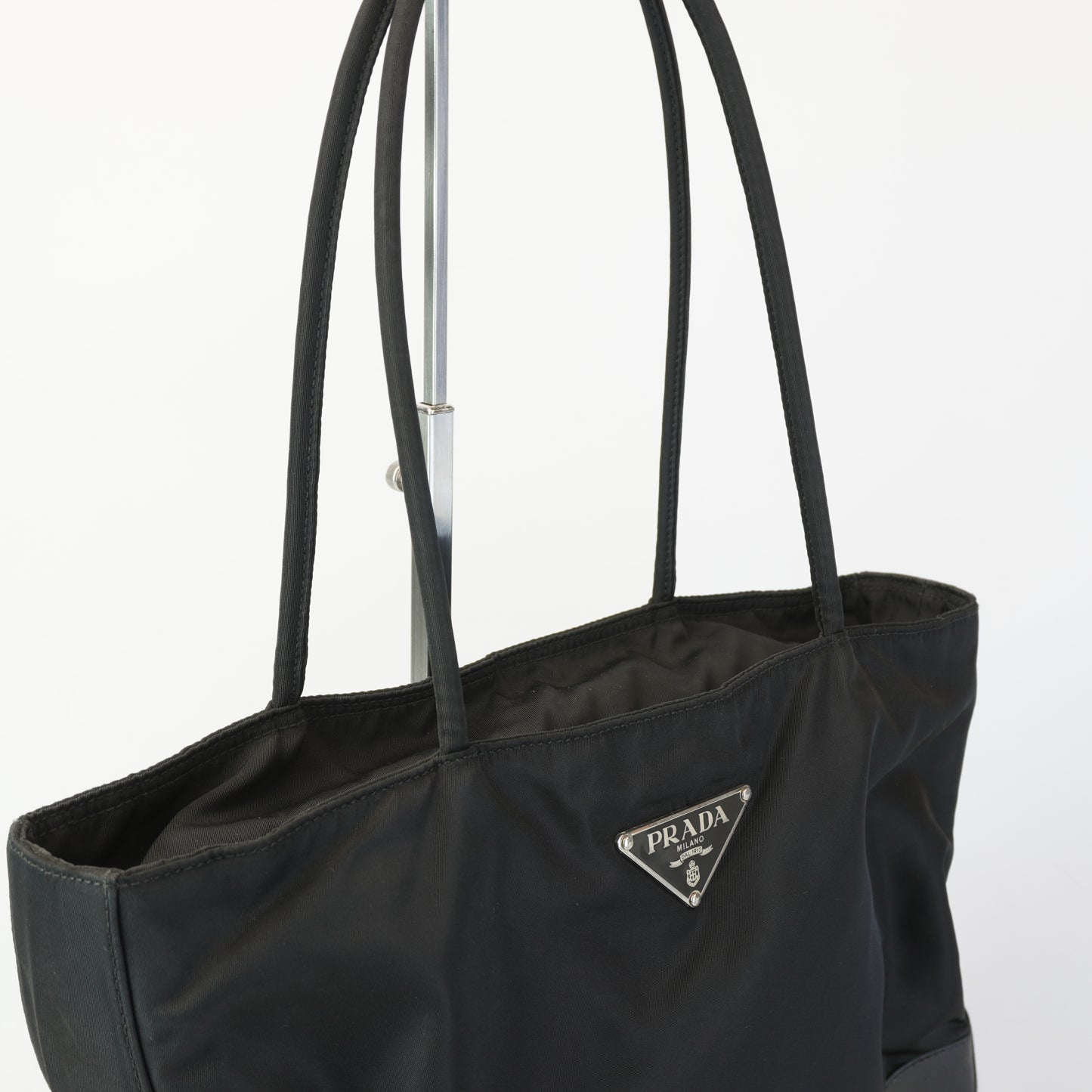 Prada Tessuto Nylon Leather Corner