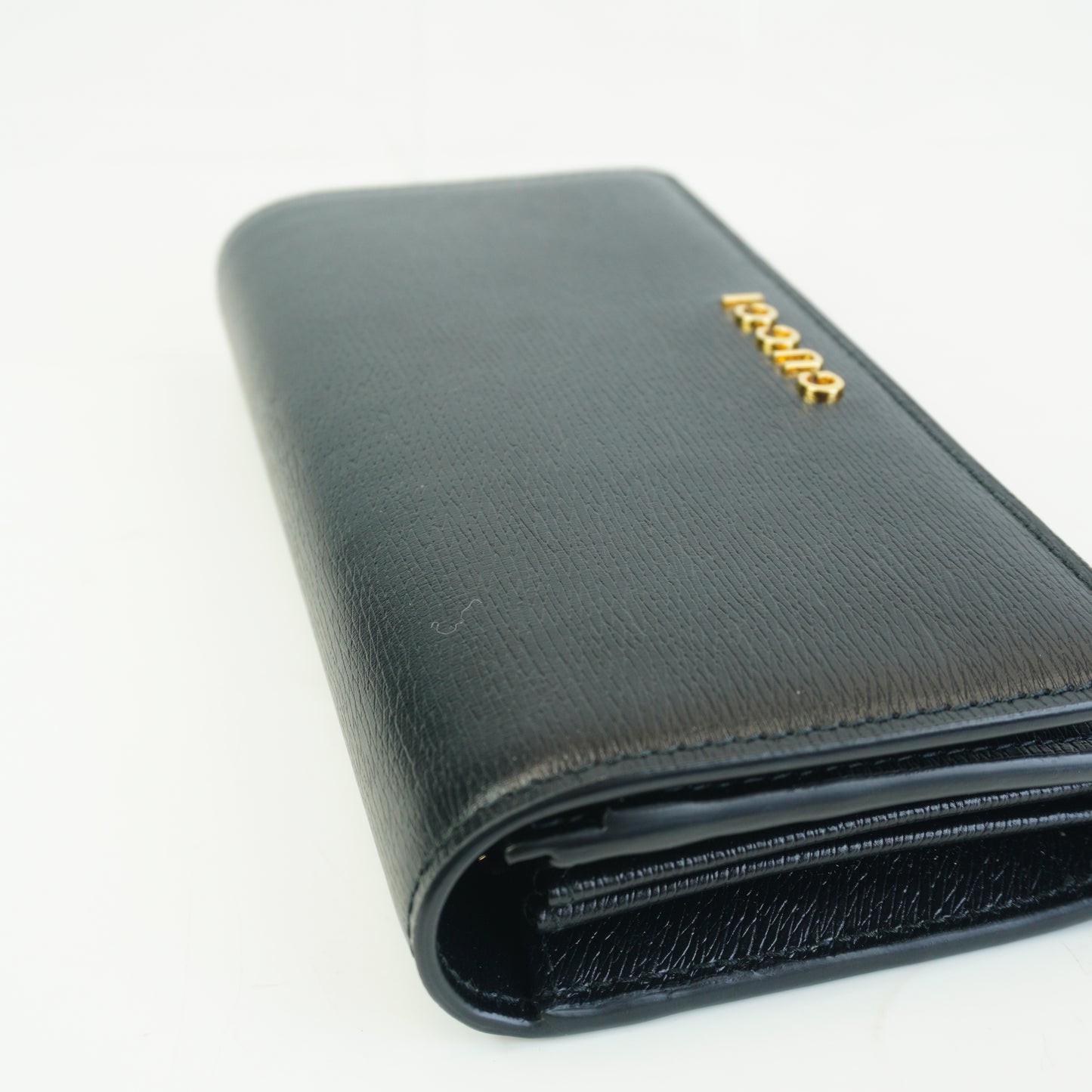 Gucci Script Leather Continental Wallet GHW