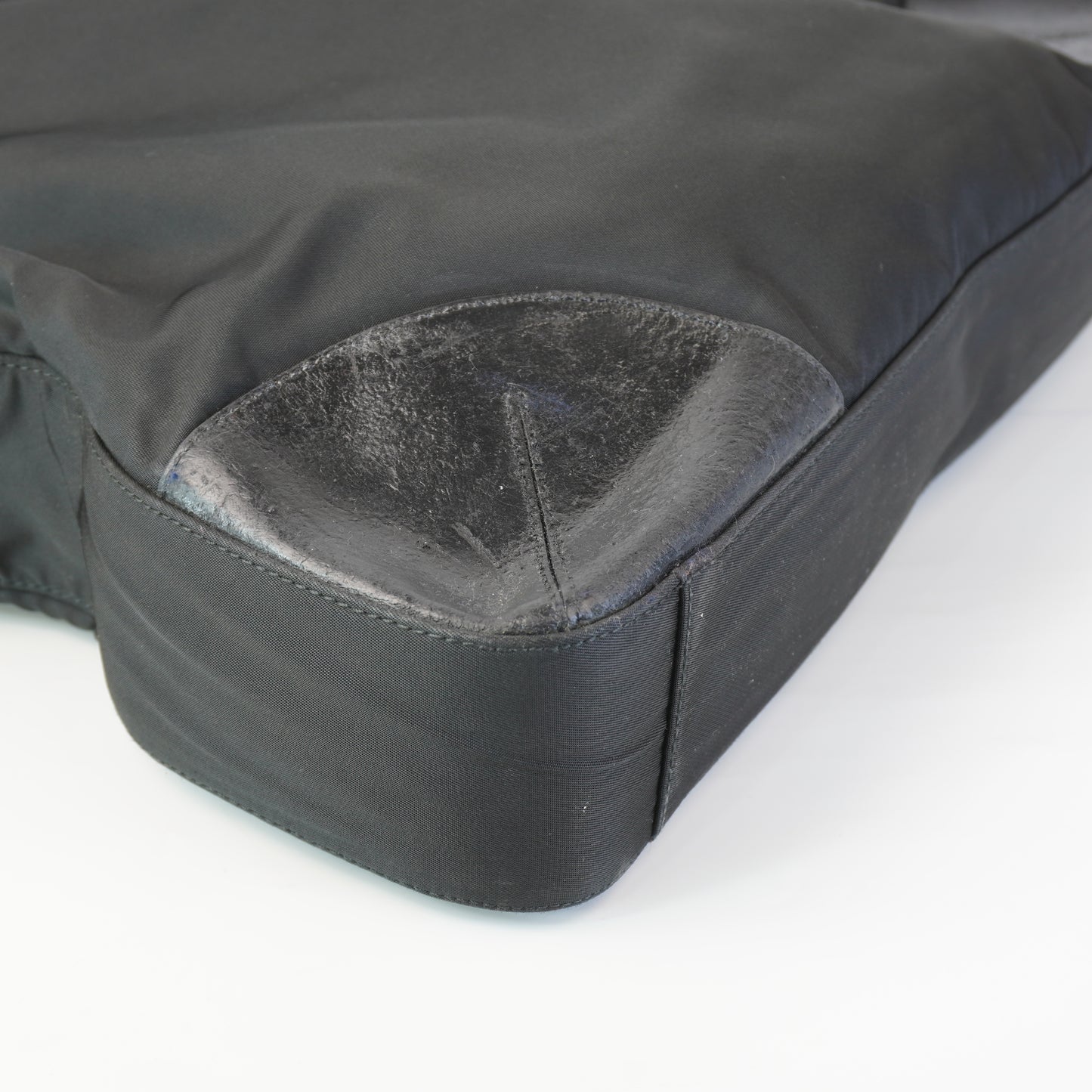 Prada Tessuto Nylon Leather Corner