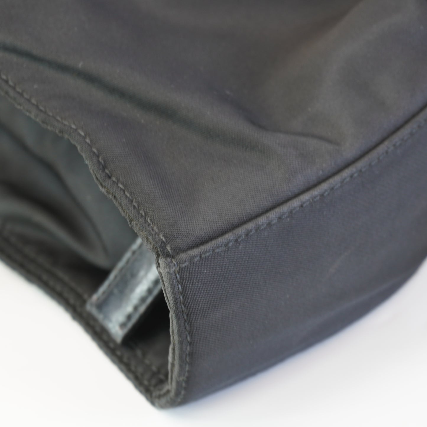 Prada Tessuto Nylon Leather Corner