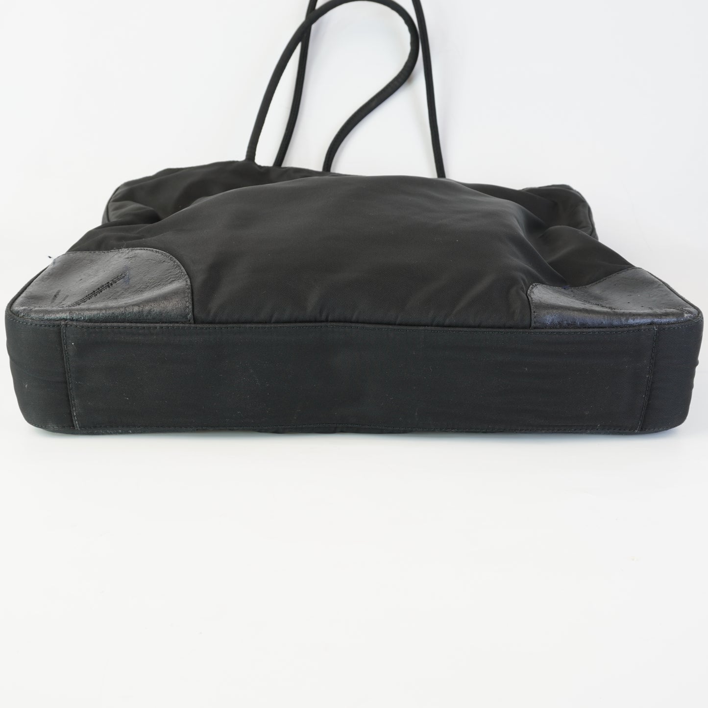 Prada Tessuto Nylon Leather Corner