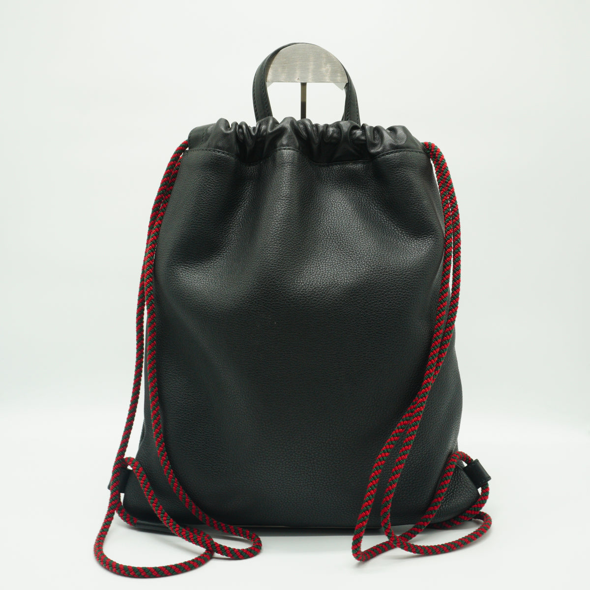 Gucci Logo Print Drawstring Backpack Black