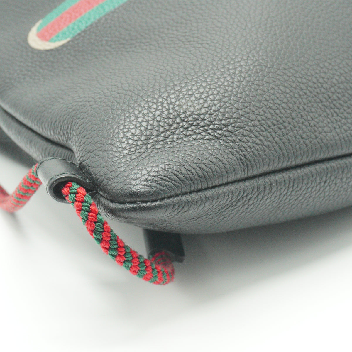 Gucci Logo Print Drawstring Backpack Black