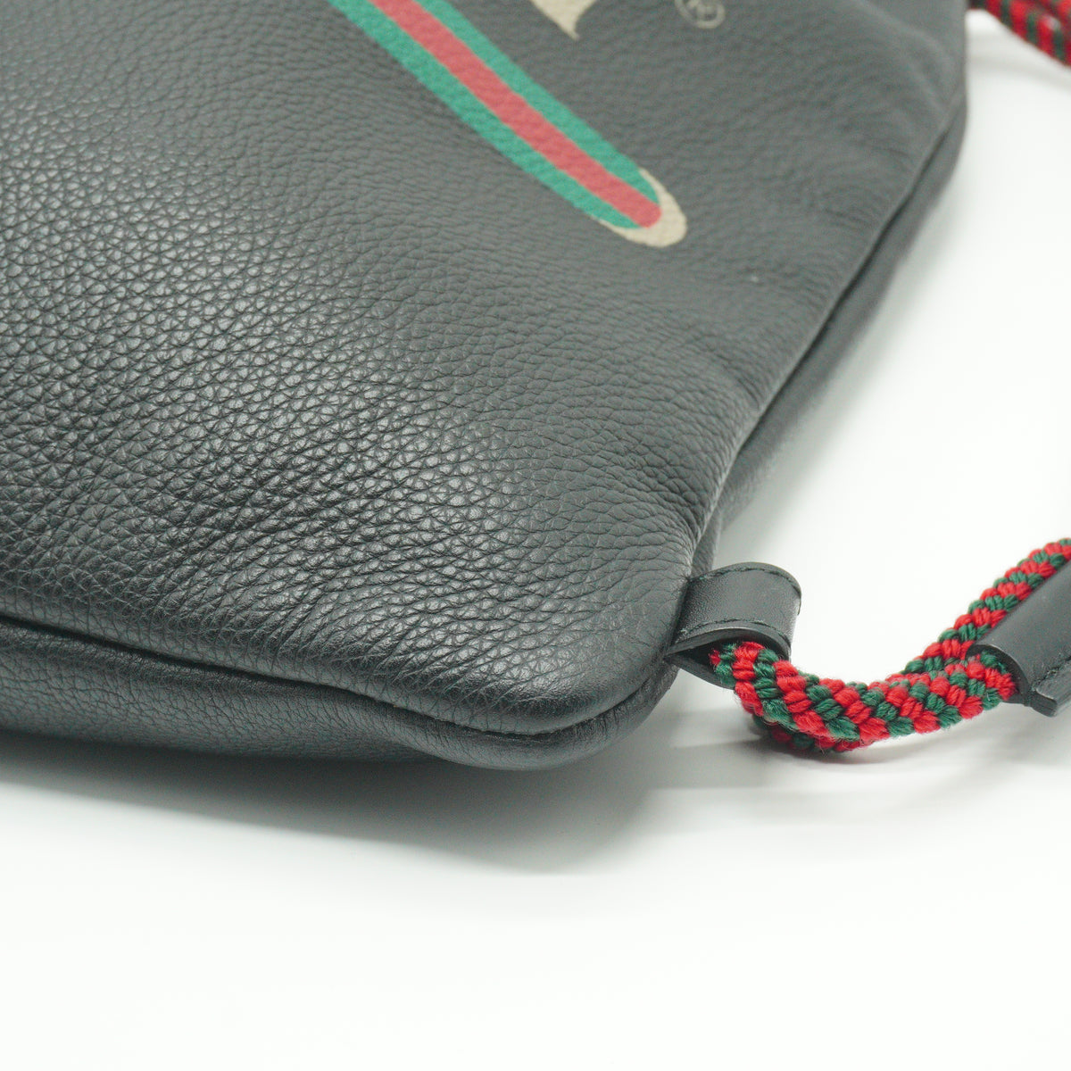 Gucci Logo Print Drawstring Backpack Black