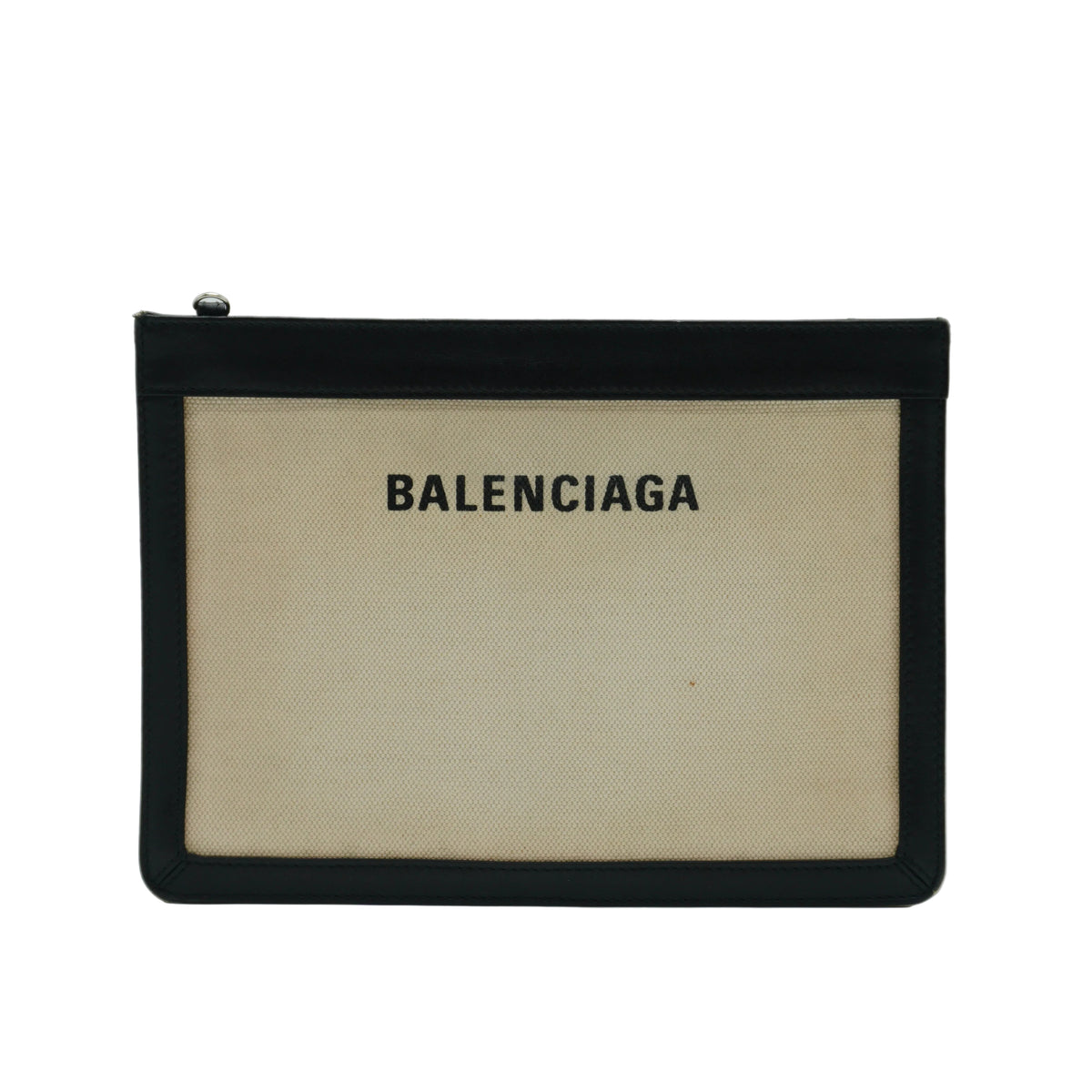 Balenciaga Navy Pochette medium off white SHW