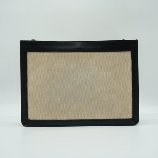 Balenciaga Navy Pochette medium off white SHW