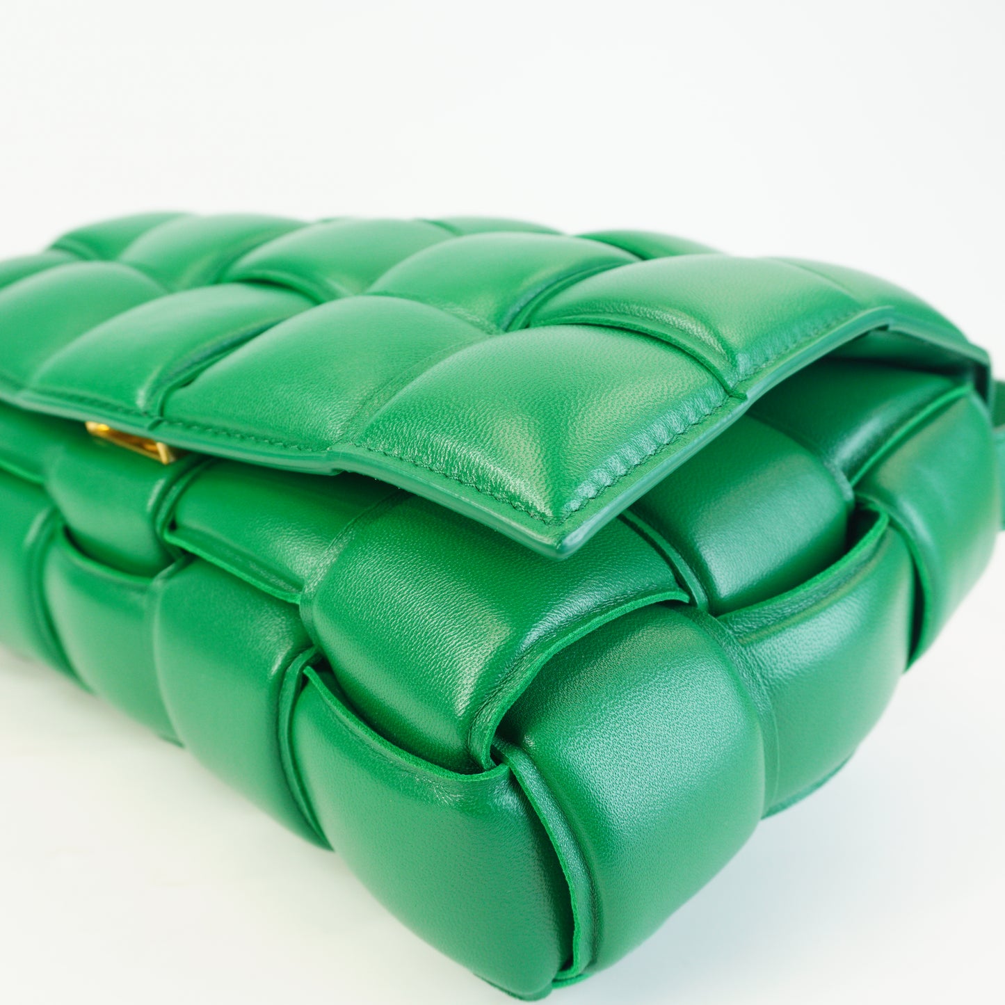 Bottega Veneta Padded Cassette Green Medium GHW