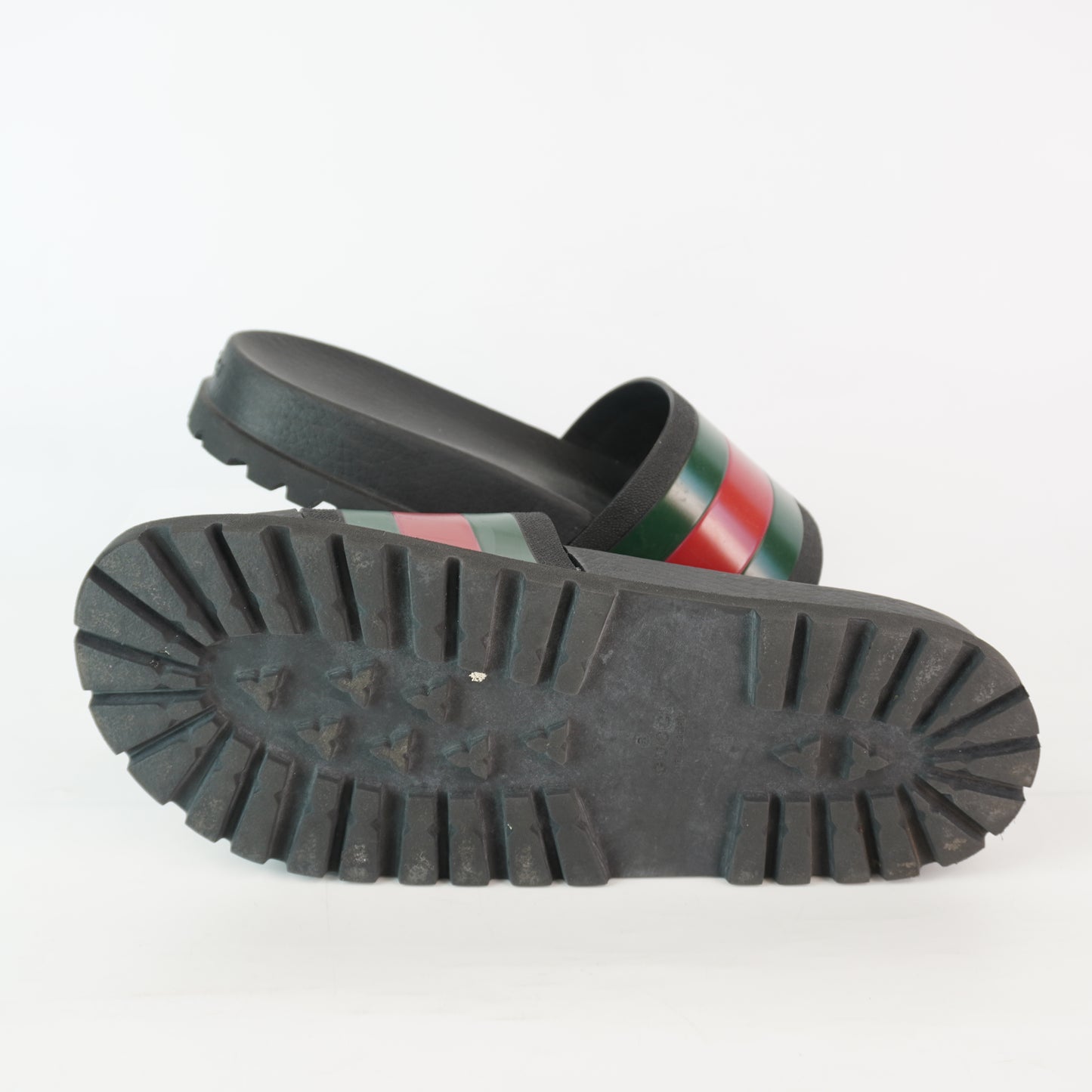 Gucci Mens Web Slide Sandals size. 10