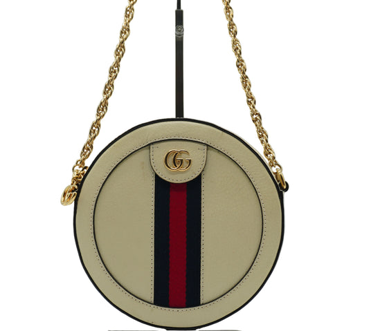 Gucci	Ophidia Round Shoulder Bag Mini white GHW