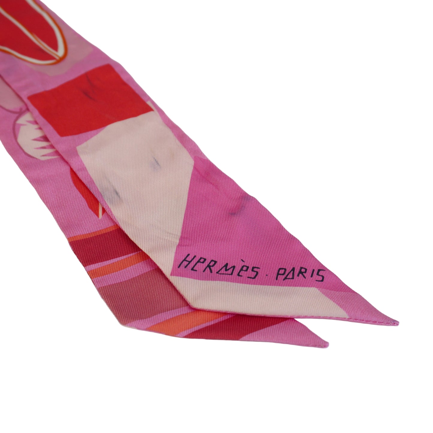 Hermes	Twilly Scarf Pink