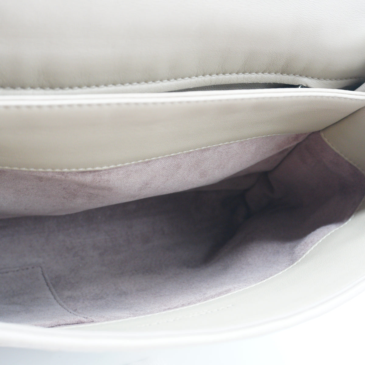 Bottega Veneta Intrecciato Leather clutch Flap shoulder bag medium light grey BHW
