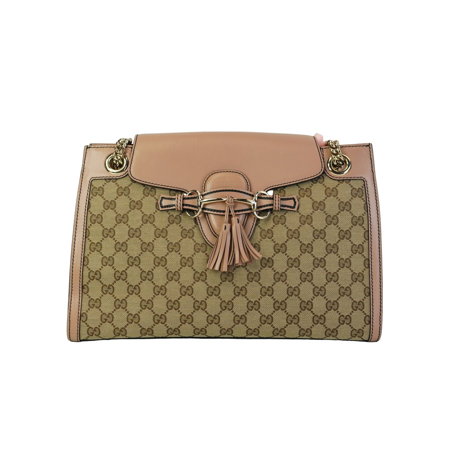 Gucci Large Emily Chain Flap Beige/Pink