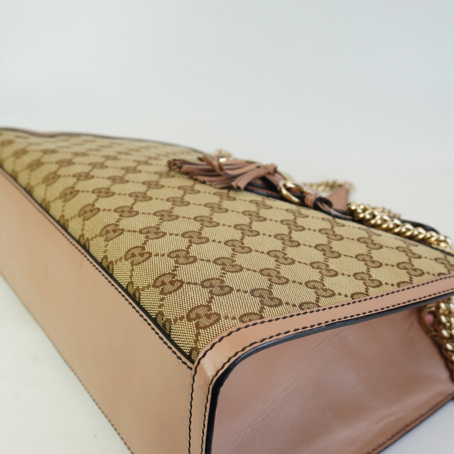 Gucci Large Emily Chain Flap Beige/Pink