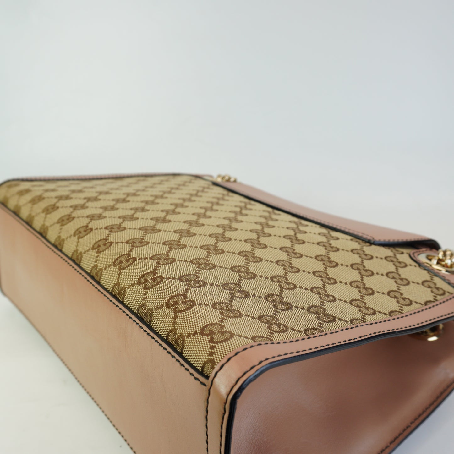 Gucci Large Emily Chain Flap Beige/Pink