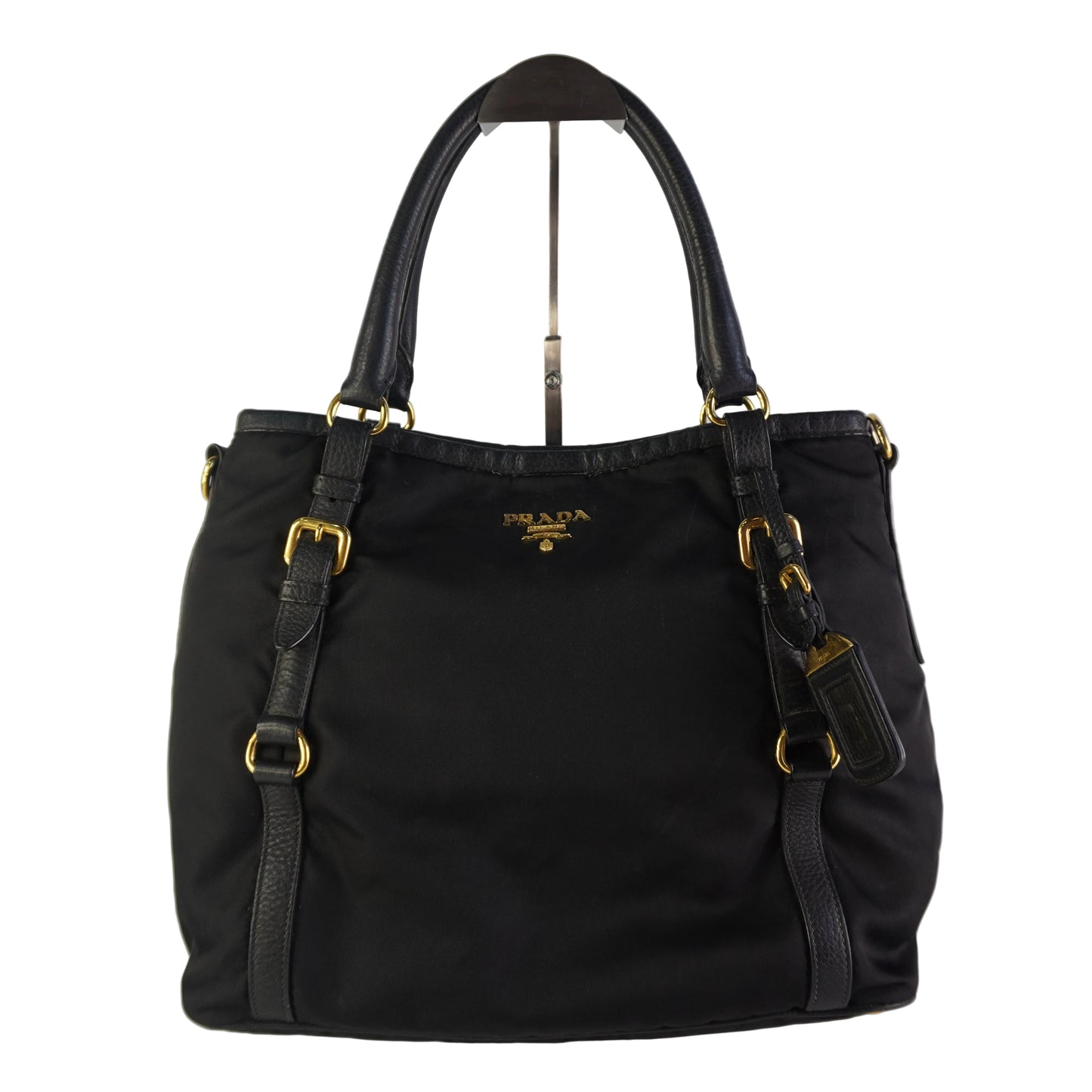 Prada Tessuto Nylon Leather Black