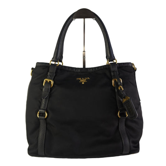 Prada Tessuto Nylon Leather Black