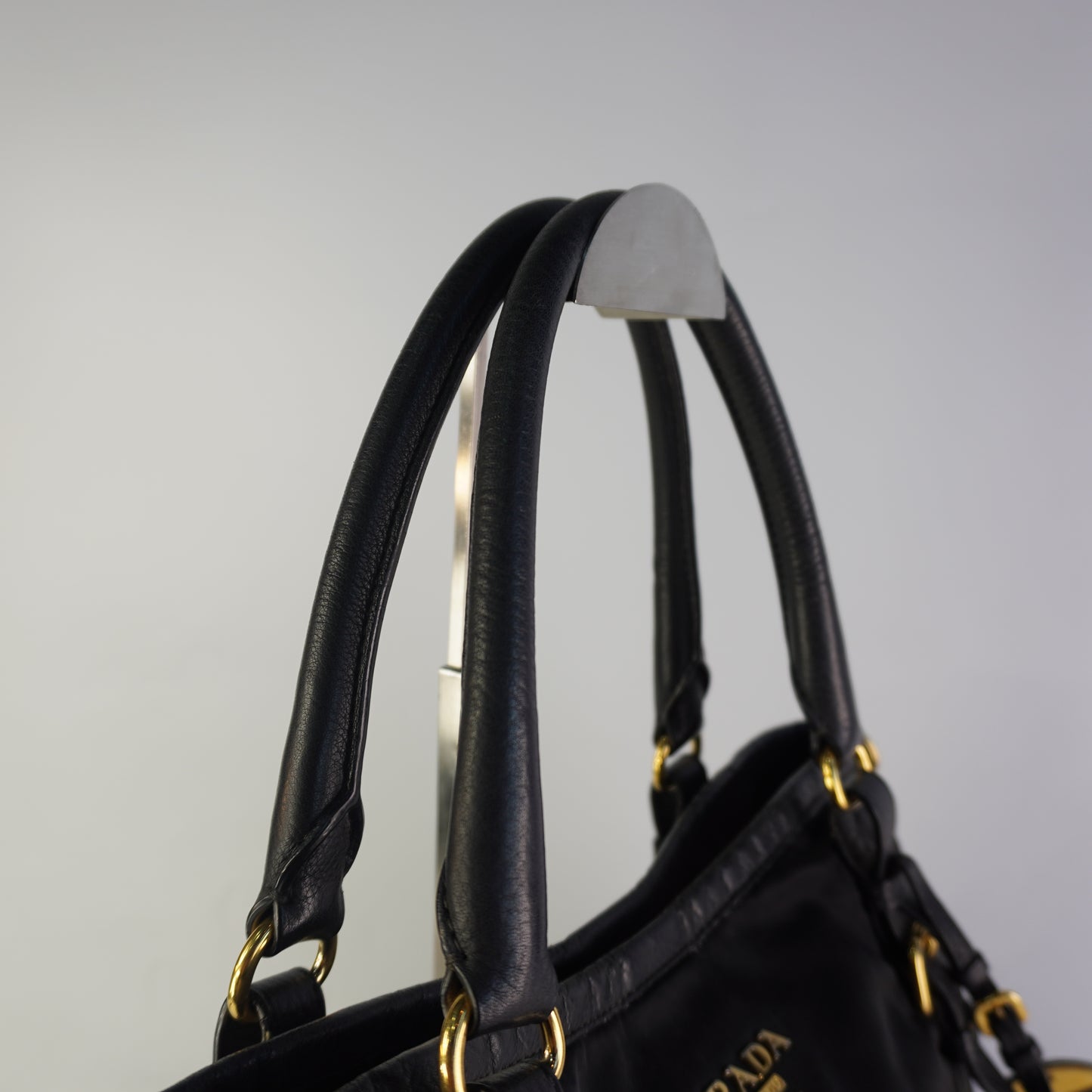 Prada Tessuto Nylon Leather Black