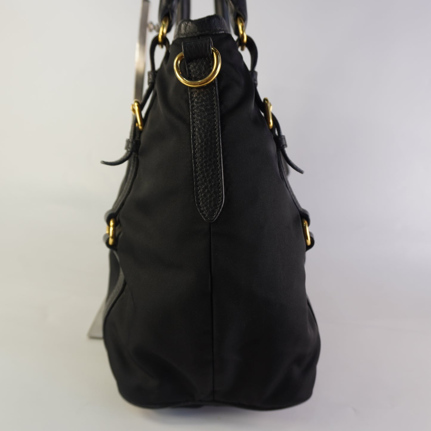 Prada Tessuto Nylon Leather Black