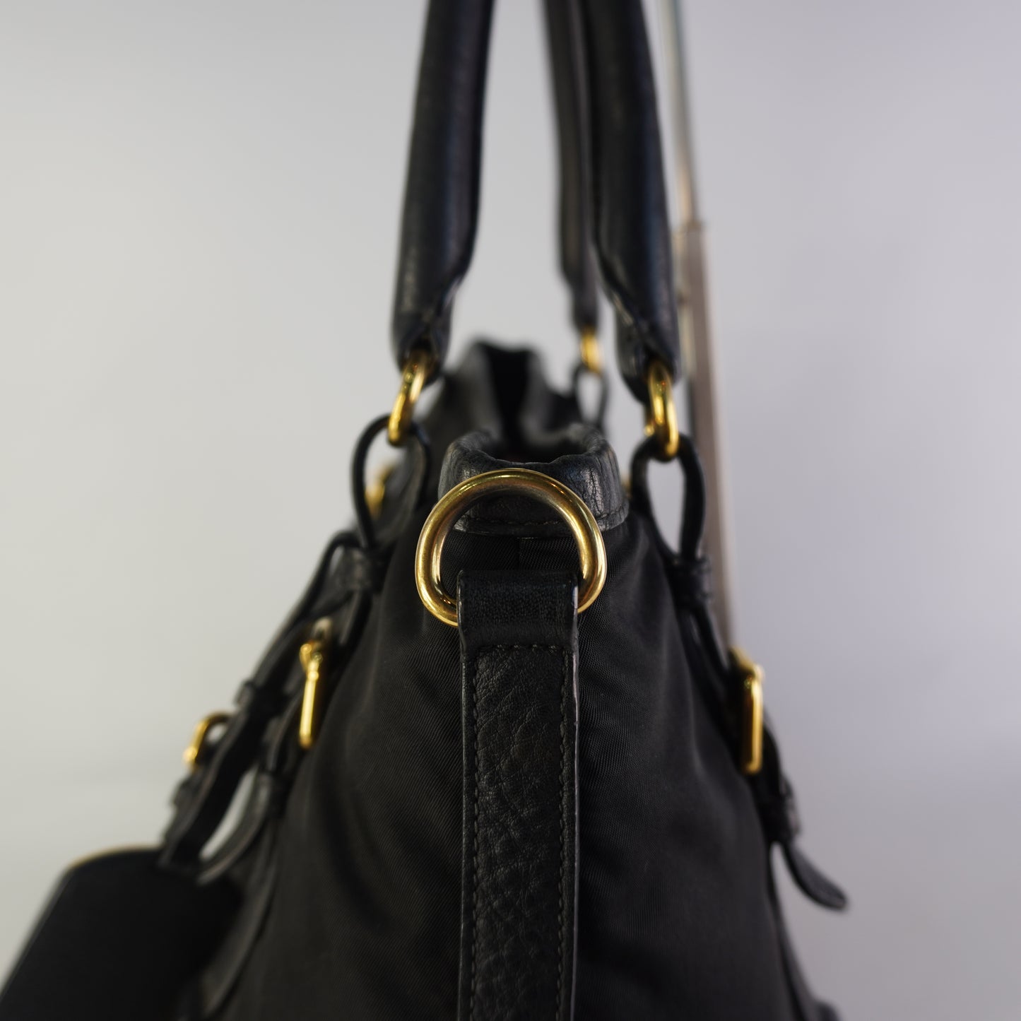 Prada Tessuto Nylon Leather Black