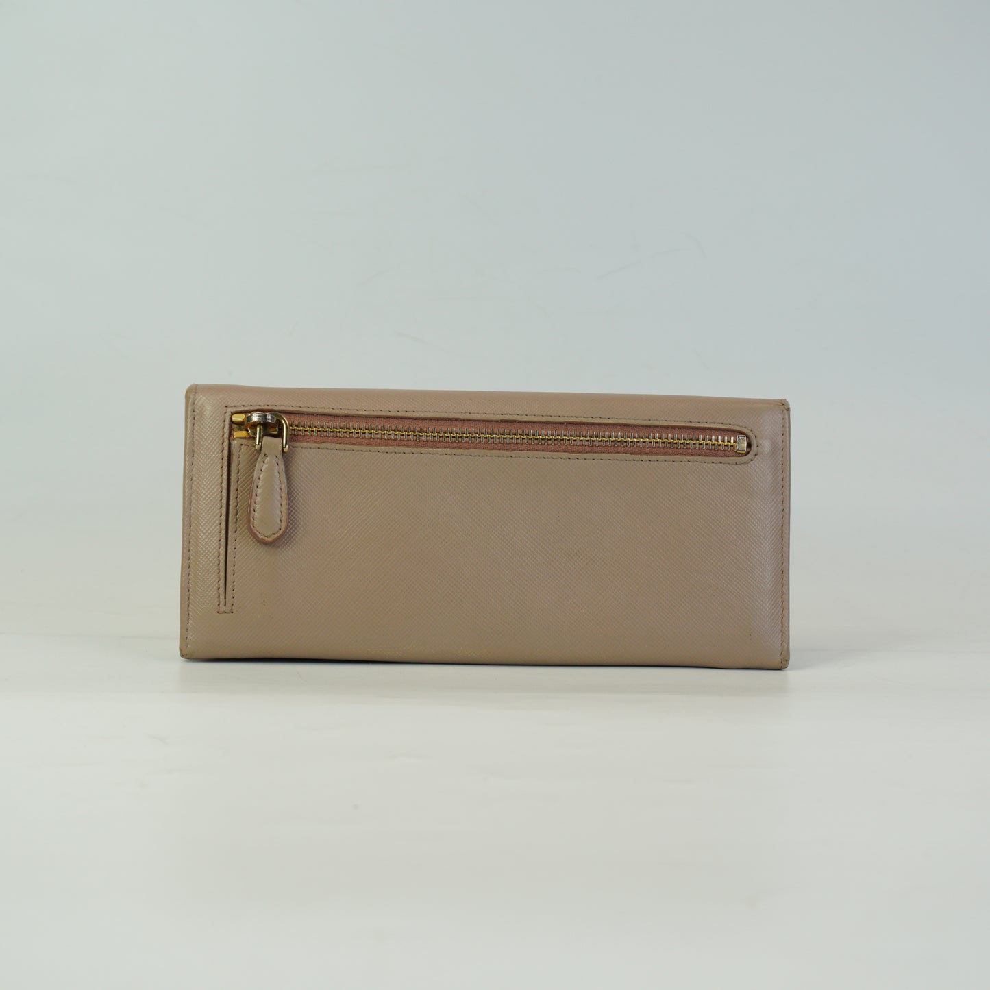Prada Saffiaano Leather Beige Long Wallet GHW