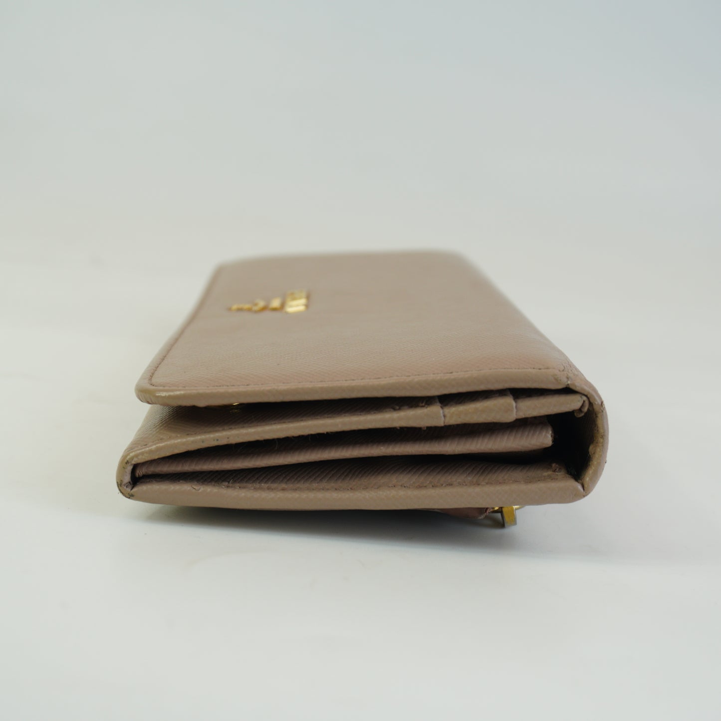 Prada Saffiaano Leather Beige Long Wallet GHW
