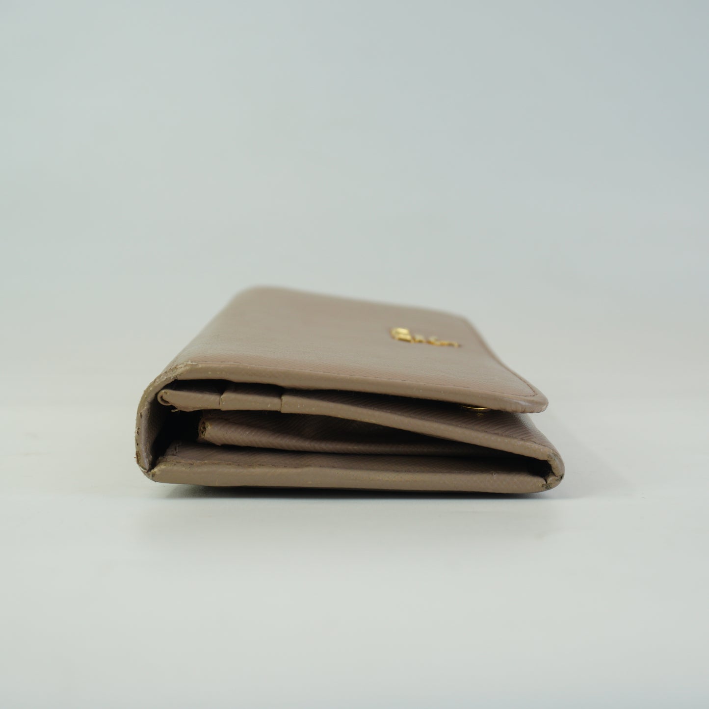 Prada Saffiaano Leather Beige Long Wallet GHW